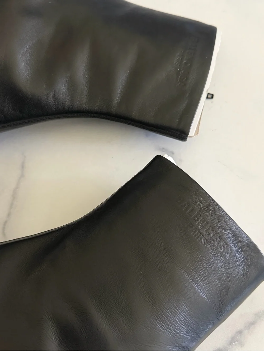Balenciaga 60mm Duty Free Black Leather Ankle Boots, Size 36, NEW $995